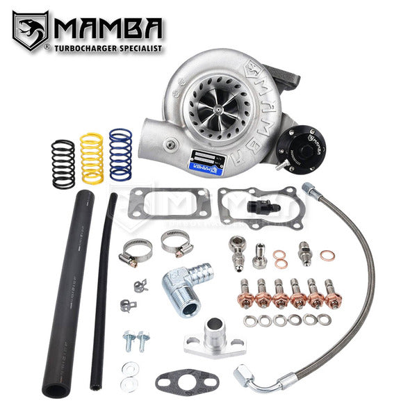 Mamba 12-6 Billet Oil-Cooled Top Mount Turbo For Nissan TD42 GU 3" TD05H-16G 6cm