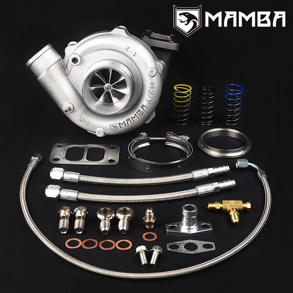 Mamba 7+7 3" A/R.50 Ball Bearing GTX3076R Turbocharger + .82 T3 Twin V-Band Hsg