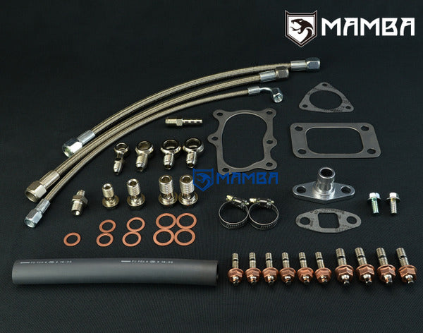 Mamba Turbocharger Oil & Water Line Install Kit for Nissan RB20DET GTIR 16mm water hole