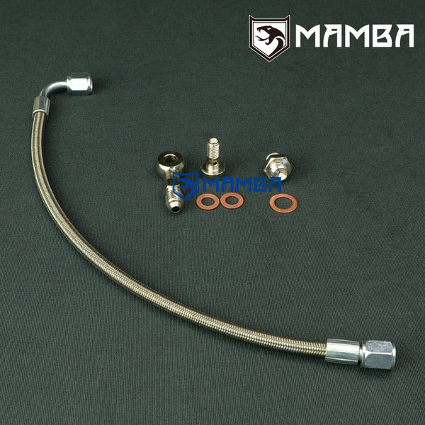 Mamba Turbocharger Oil Feed Line Kit For SUZUKI GSXR 1000 w/ Garrett GT25R GT28R Ball Bearing
