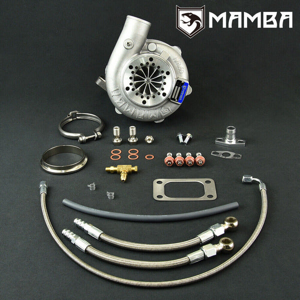 Mamba Ball Bearing Turbocharger 4" .60 Bullet AS GTX3076R w/ .64 T3 V-Band Hsg