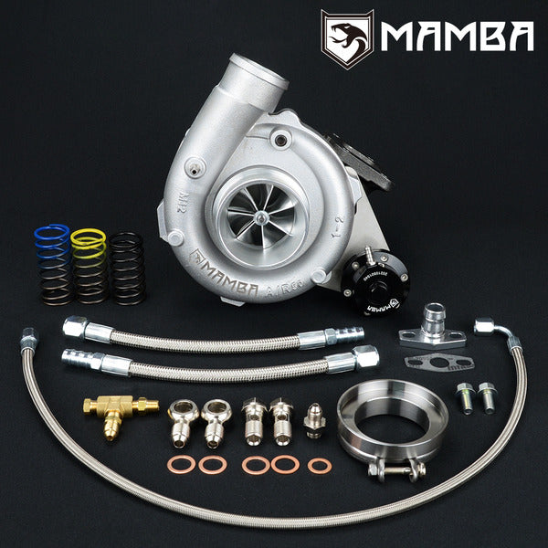 Mamba 7+7 3" A/R.50 T04E Ball Bearing GTX3076R Turbocharger + .57 T3 V-Band IWG