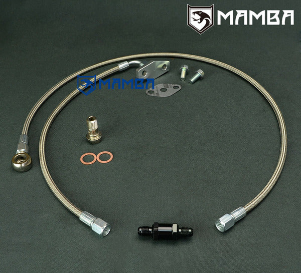 Mamba Turbocharger Oil Feed Line Kit Ford BA BF XR6 FPV F6 with Garrett GT3788R GT4088R