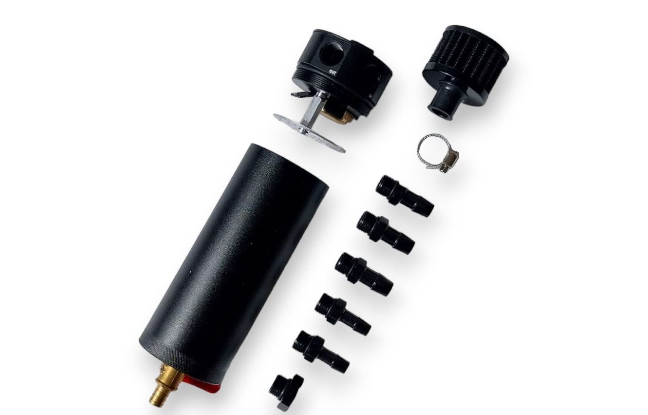 Bidon de récupération d'huile de 0,2 L, 2 ports, déflecteur avec séparateur d'huile moteur