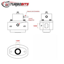 Load image into Gallery viewer, Billet Aluminum Bypass Fuel Pressure Regulator with AN6*1 AN8*2 Fittings
