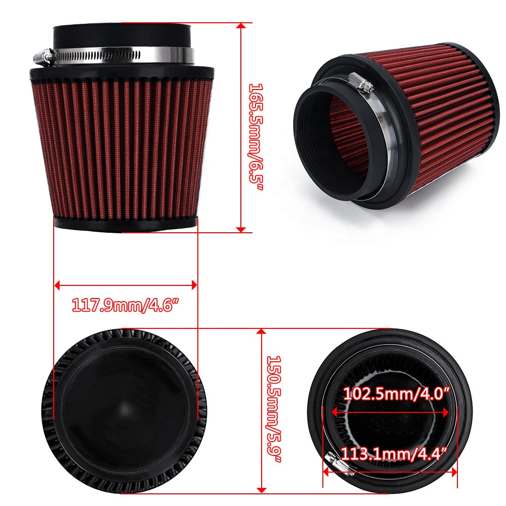 High Flow 4" 100mm Air Filter Universal Pod Filter