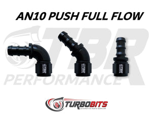 AN10 Push Lock Full Flow Fitting - TBR Performance