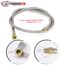 Load image into Gallery viewer, Oil Feed &amp; Drain Line Kit  Fits T3 Based Turbo T3T4 T3/T4 T04E T04B Etc
