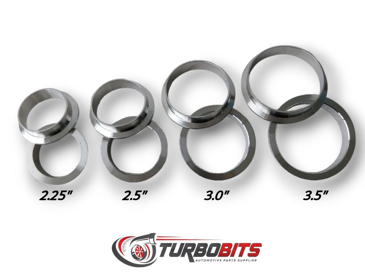 Bridas de banda en V de acero inoxidable 304 - Par